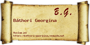 Báthori Georgina névjegykártya